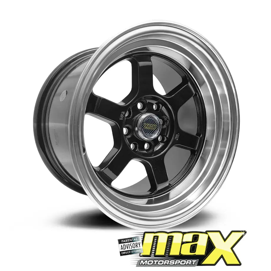 15 Inch Mag Wheel - MX6022 V.olk Deep Dish Wheels  - 4x100 / 4x114.3 PCD Max Motorsport