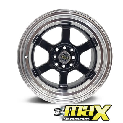 15 Inch Mag Wheel - MX6022 V.olk Deep Dish Wheels  - 4x100 / 4x114.3 PCD Max Motorsport