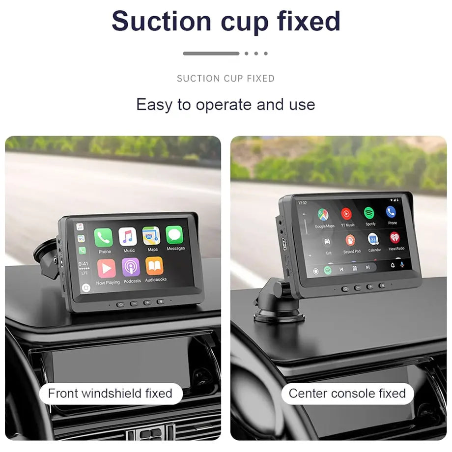 7 Inch - Universal Wireless Smartphone Monitor Screen With Apple Carplay & Android Auto Max Motorsport