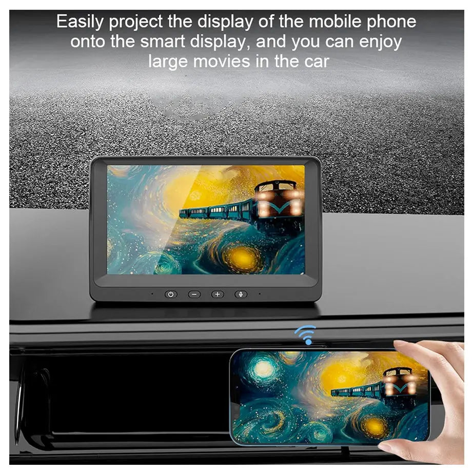 7 Inch - Universal Wireless Smartphone Monitor Screen With Apple Carplay & Android Auto Max Motorsport