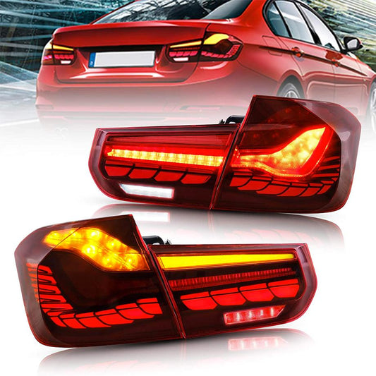 BM F30 3-Series CS Style OLED Sequential Red Taillights (12-18) Max Motorsport