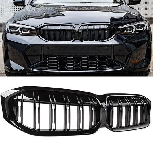 BM G20 3-Series (22-On) Piano Black Double Slat Kidney Grille Max Motorsport
