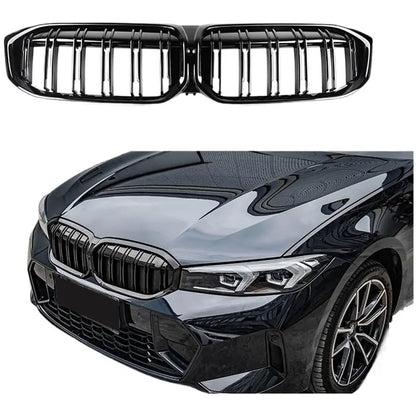 BM G20 LCI 3-Series (22-On) Piano Black Double Slat Kidney Grille Max Motorsport