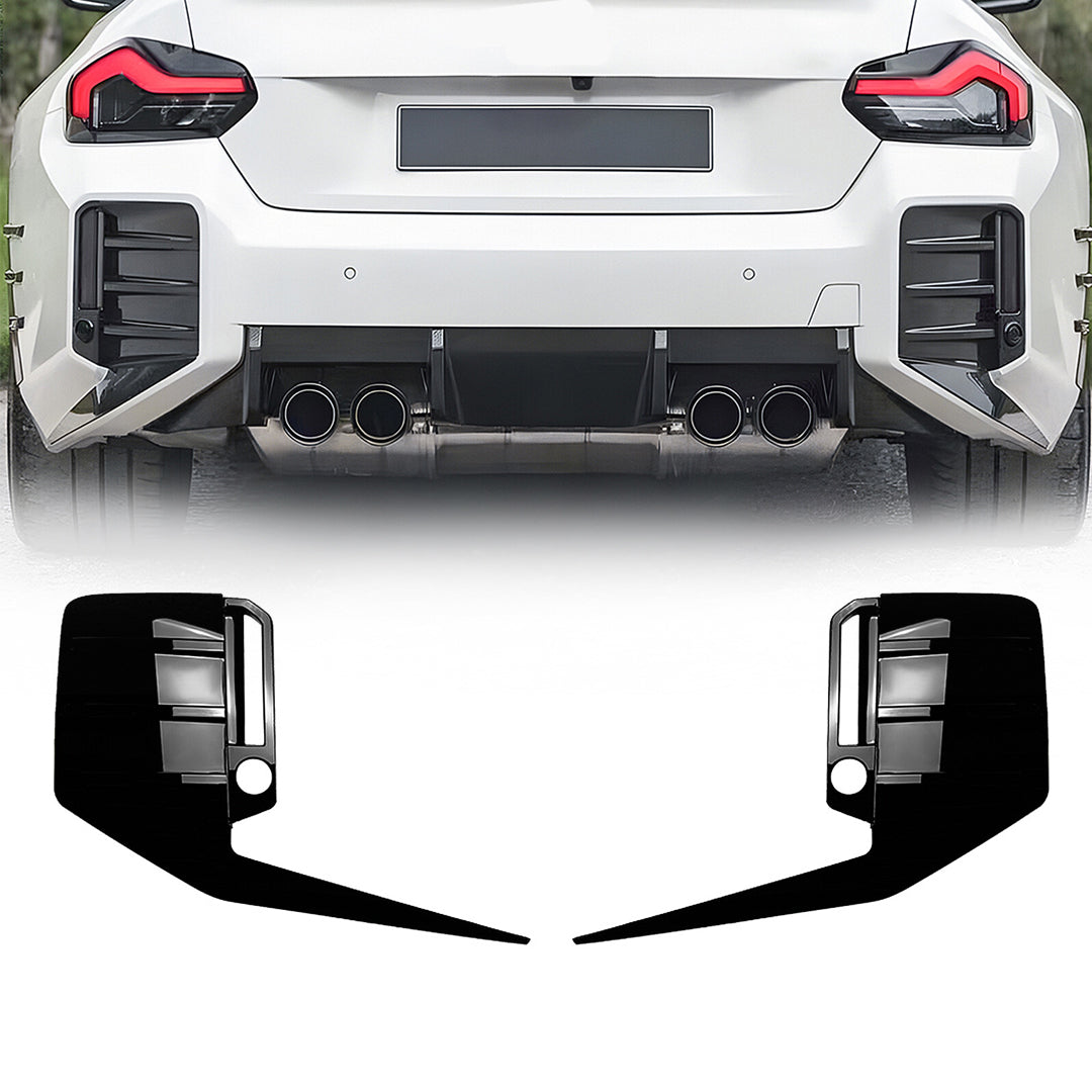 BM G87 M2 Performance Style Gloss Black Rear Bumper Inserts