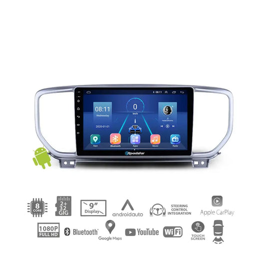 Kia Sportage (18-21) - 9 Inch Roadstar Android Entertainment & GPS System Roadstar