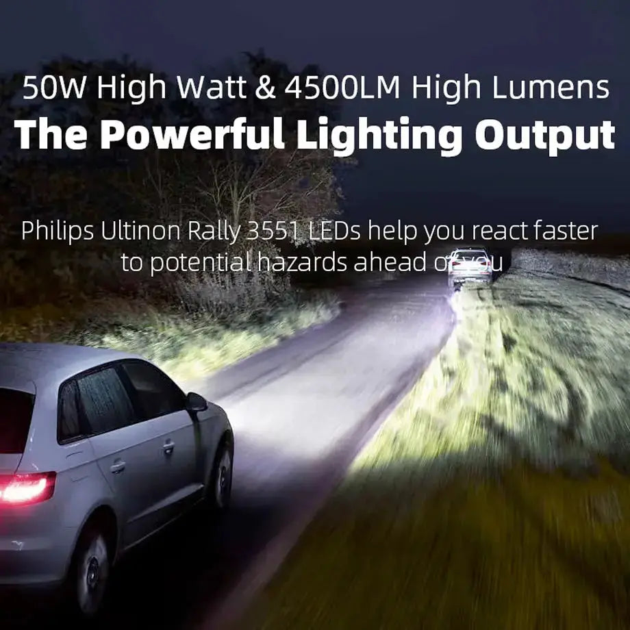 Philips Ultinon Rally 3551 - H7 LED Headlight Bulb Kit Philips