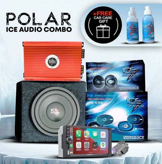 Polar Ice Audio Combo +FREE Car Care Kit Ice Power