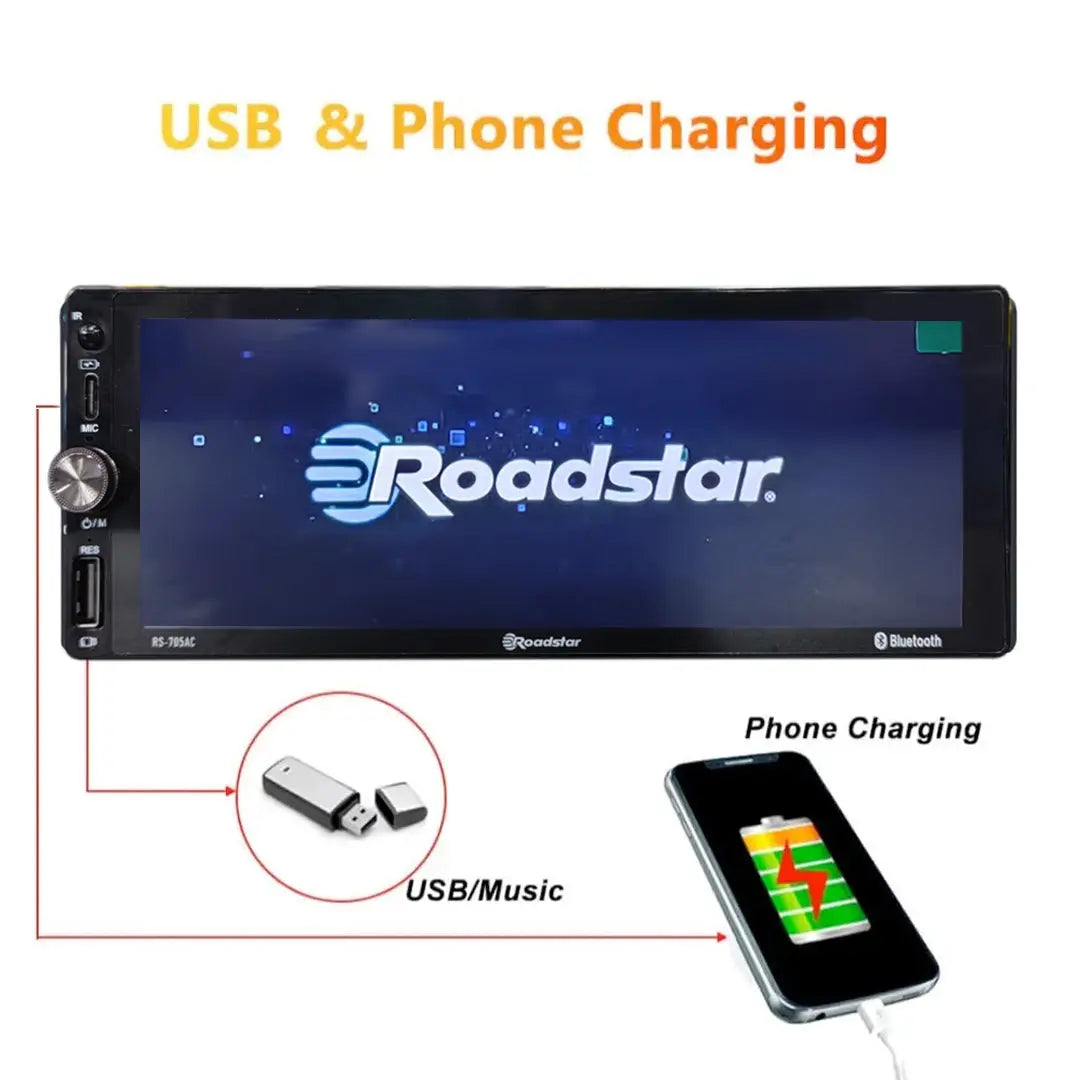 Roadstar 6.8" Single Din Android / MP5 Player Roadstar