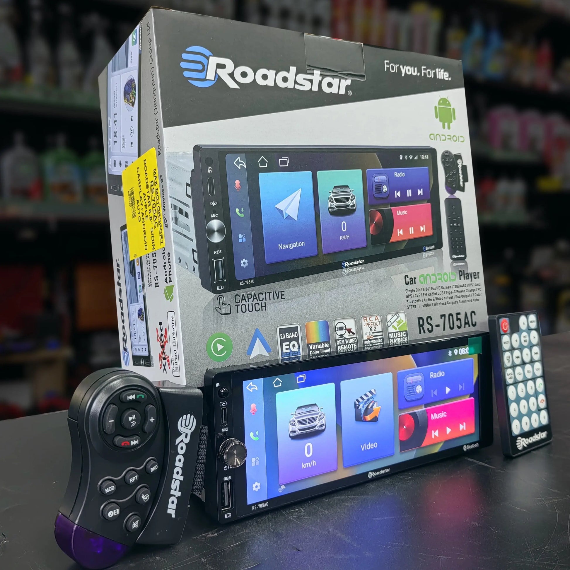 Roadstar 6.8" Single Din Android / MP5 Player Roadstar