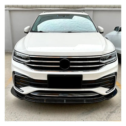 Suitable To Fit - VW Tiguan R / R-Line (21-On) Gloss Black 3-Piece Front Spoiler Max Motorsport