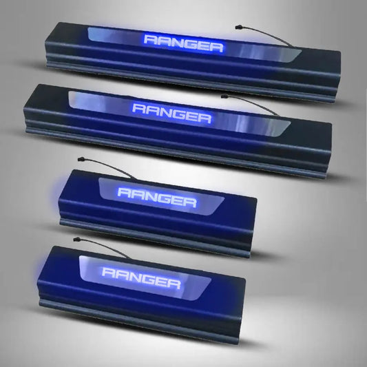 Suitable To Fit - Ranger Next Gen (22-On) LED Light Up Door Sill With Ranger Logo Max Motorsport