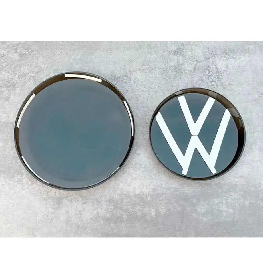 Suitable To Fit - VW Polo 8 Life (23-On) Black Stick On Emblem Badge (Pair) Max Motorsport