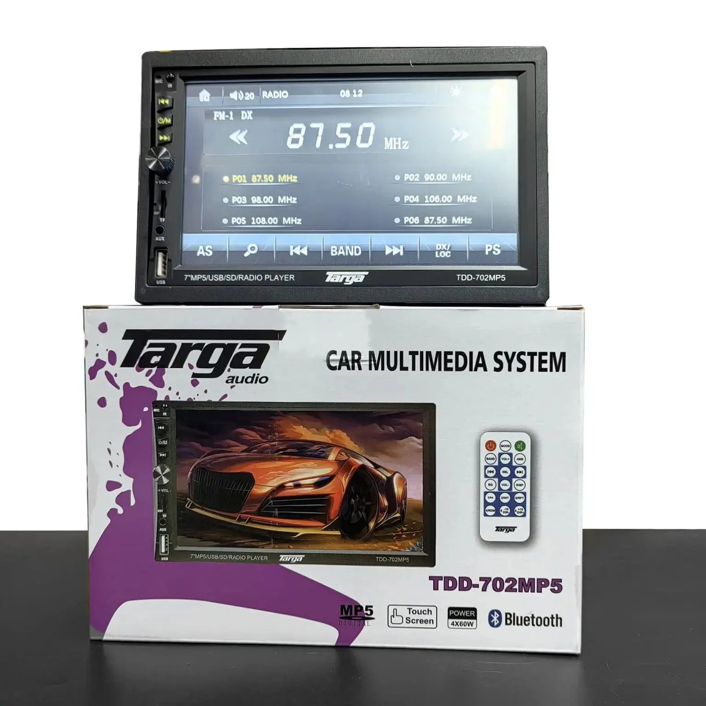 Targa TDD-702MP5 7″ MP5 Media Player with Mirror Link  +FREE Number Plate Reverse Camera (Copy) Targa